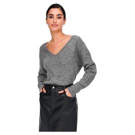 Jdy Elanora V Neck Sweater Cinzento S
