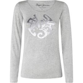 Pepe Jeans Rachel Long Sleeve Round Neck T-shirt Cinzento XS