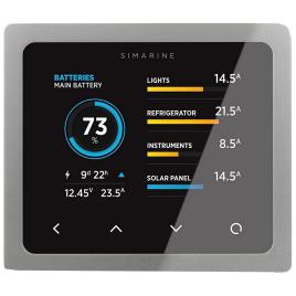 Simarine Pico Standard Mounting Panel Battery Display Prateado