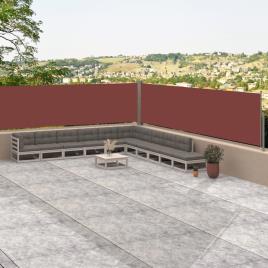 vidaXL Toldo lateral retrátil 117x1000 cm castanho