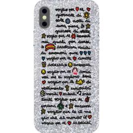 Quotes Case iPhone X-XS (glitter voglio)