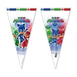 Saco Cone Brinde PJ Masks 20x40cm