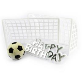 Topper + Decoração Bolo Baliza Futebol