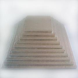 Base Alta Bolos Quadrada Prateada 12.5cm