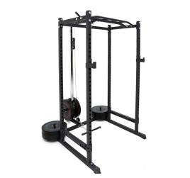 Rack De Musculação Force USA PT Com Acessório De Polia Alta E Baixa