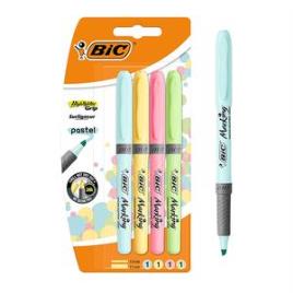 BIC - Pack 4 marcadores fluorescentes pastel