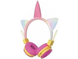 Auscultadores com Fio NEWSCIENCE A-638 (On Ear - Rosa)