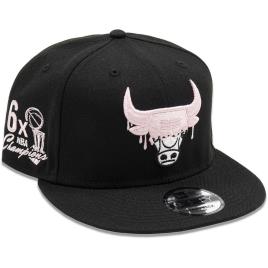 New Era Chicago Bulls Team Drip 9fifty Strapback Cap Preto S-M