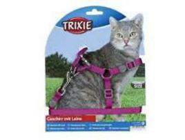 Trixie Peitoral E Trela Premium Para Gatos Em Nylon 37 Cm