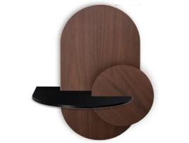 Mesa de Cabeceira WOODENDOT Alba L (Castanho - Madeira - 59 x 45 x 55 cm)