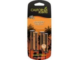 California Scents Ambientador de Coche Fragancia 'Monterey Vanilla' Vainilla de Monterrey 4 Bastones Ventilación