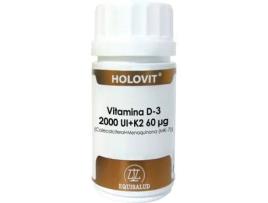 Suplemento Alimentar EQUISALUD Holovit Vitamina D3 2000 Ui + K2 60 Ug 50 Cápsulas