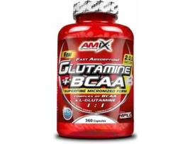 Suplemento Alimentar AMIX Glutamina + Bcaa + 360-Aminoácidos Recudor Muscular Ideal Para Deportistas (360 Cápsulas)
