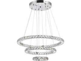 Candeeiro Suspenso HOMCOM B31-189V90 (Transparente - 230V - Aço Inoxidável - 60x110 cm)