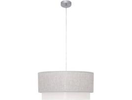 Candeeiro de Teto  Kenya Grande (Cinzento - E27 - Máx. 60W - Tecido)