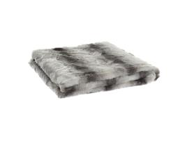 Manta Dkd Home Decor Animal Cinzento Branco Duas .