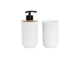 Conjunto de Banho Dkd Home Decor Branco Bambu Gré.