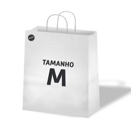 Saco Papel Leve Branco Tamanho M - 32x42x11cm 90gr