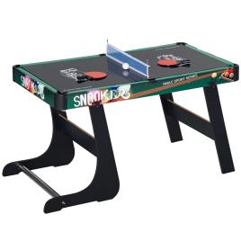 HOMCOM Mesa de Jogos 6 em 1 Dobrável Bilhar Matraquilho Ping Pong Lançamento de Anéis Hóquei no Gelo e Air Hóquei 118x104x71cm   Aosom Portugal