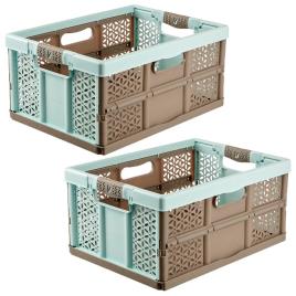 Keeeper Lea Collection 32l Storage Box 2 Units Verde