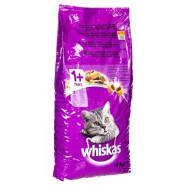 Whiskas Dry Food Adult Chicken 14kg Cat Food Colorido