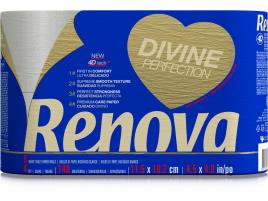 Papel Higiénico Renova Divine Ultra Delicado 4f 6r