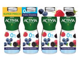 Iogurte Activia Bifidus Líquido Frutos Silvestres Pack Promocional 8x155g