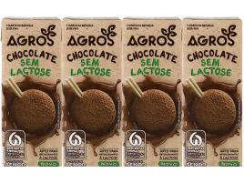 Leite S/lactose Agros Chocolate 4x200ml