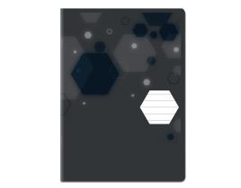 Caderno Pautado Agrafo A5 Auchan Preto 48 Folhas