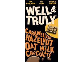 Chocolate Vegan Well&truly Leite Aveia/avelãs Caramel. 90g