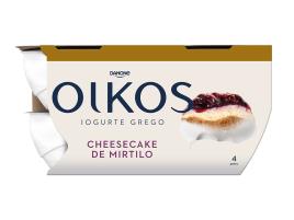 Iogurte Oikos Danone Grego Cheesecake De Mirtilo 4x110g