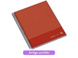 Caderno Espiral A5 Ambar Kraft Capa Dura Quadriculado 100 Folhas