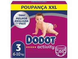 Fraldas Dodot Activity T3 6-10kg 168un