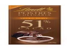 Chocolate Lindt De Culinária 51% Cacau 200g