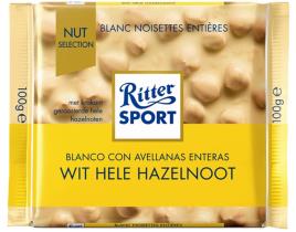 Chocolate Ritter Sport Branco Avelãs Nut Sel 100g