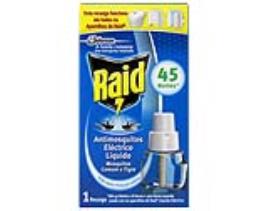 Insecticida Raid Eléctrico Líquido Recarga 45 Noites 27ml