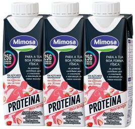 Leite Sem Lactose Mimosa Morango Mais Proteína 3x250ml