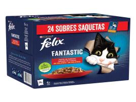 Comida Húmida Gato Felix Fantastic Carne 24x85g