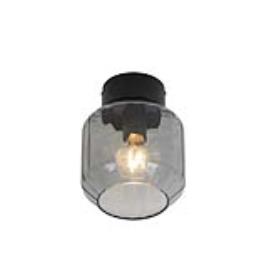 Candeeiro de tecto moderno preto vidro fumê - STIKLO