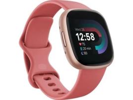 Relógio Desportivo FITBIT Versa 4 (Bluetooth  - 6 dias de autonomia - Rosa)