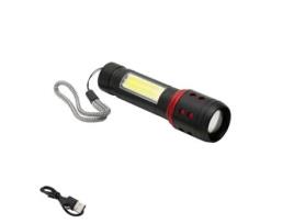 Linterna led bateria recargable con función zoom 5 w. 300 - 150 lumenes