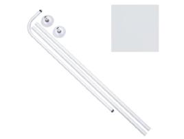 Barra baño curva 18 mm. (80x110 a 196) blanco