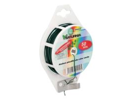 Atadura plastificada con dispensador de 50 metros. ideal para entutorar, jardin, bonsais, macetas, etc. flexible y duradero.