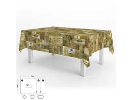 Mantel hule rectangular tablones vino impermeable antimanchas pvc 140x250 cm.  recortable uso interior y exterior