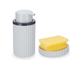 Conjunto de Cozinha 3 Peças Cinzento Plástico