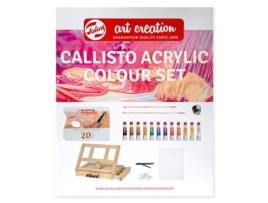 TALENS Mala Cavalete Callisto, 12 Tubos Tinta Acrílica, Acessórios