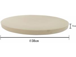 Churrasco Xl Pizza Pedra de Cordierite de Espessura BBQNOVATION (38 cm e 2 cm)