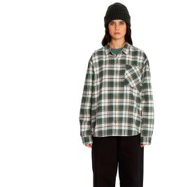 Volcom Plaid To Meet U Long Sleeve Shirt Verde S