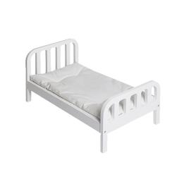 Cama branca para bonecas