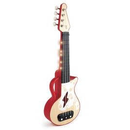 Aprende com o ukelele de luzes vermelho